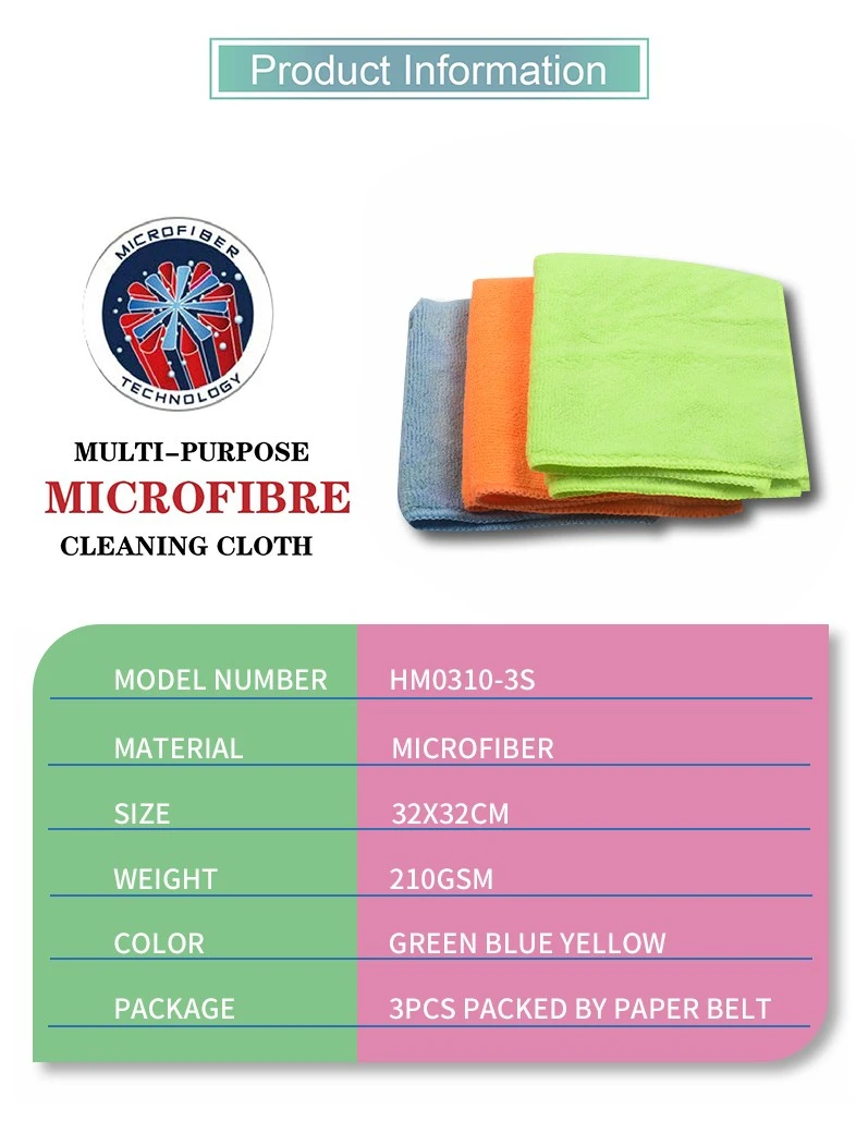 3 PK Microfiber Cleaning Cloth suppliers